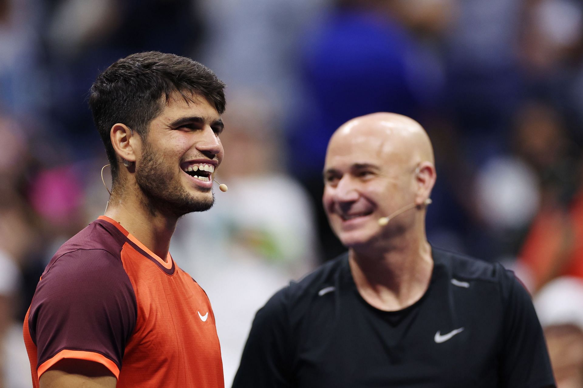 Alcaraz (left) and Agassi (right) (Source: Getty)